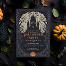 Recherche de château de halloween invitations Chauves souris