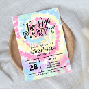 Recherche de tie dye party invitations Rétro