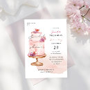 Recherche de gâteau rose invitations Moderne