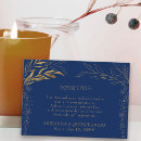 Recherche de bleu royal marine invitations Feuille d'or