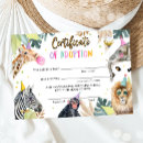 Recherche de adoption certificate Fête d'anniversaire