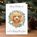 Recherche de poodle christmas vœux cartes Animal de compagnie