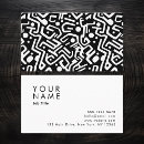 Recherche de motif abstrait noir et blanc cartes visite Simple