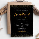 Recherche de nye party invitations Noir et or
