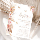 Recherche de boho baptême invitations Rose
