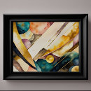 Recherche de bleu turquoise abstraite moderne posters Aquarelle