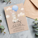Recherche de brown baby shower invitations Ballon