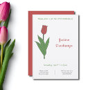 Recherche de tulipes anniversaire invitations Rouge