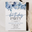 Recherche de blue floral anniversaire invitations Fête d'anniversaire