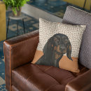 Recherche de portrait coussins Dachshund