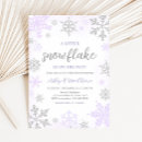 Recherche de argent pourpre invitations Flocon de neige