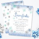 Recherche de snowflake baby shower invitations Parties scintillant