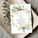 Recherche de rose fille baptême invitations Aquarelle florale