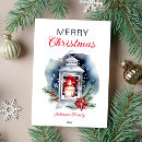 Recherche de lanterne vœux cartes Aquarelle