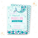 Recherche de sirène anniversaire invitations Baby girl