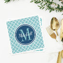 Recherche de aqua turquoise serviettes Monogramme