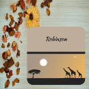 Recherche de girafes dessous de verres Coucher de soleil