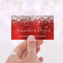Recherche de paillettes rouges cartes visite Customer