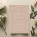 Recherche de beige baptême invitations Élégant