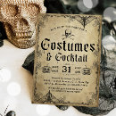 Recherche de peau invitations Costumes et cocktails