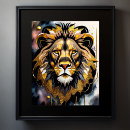 Recherche de lion noir posters Abstrait