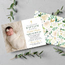 Recherche de floral baptême invitations Croix d'or