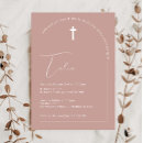 Recherche de rose baptême invitations Croix