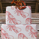 Suche nach roter hummer geschenkpapier Vintag