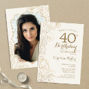 Recherche de 40th invitations Élégant