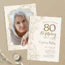 Recherche de 80th anniversaire invitations Élégant