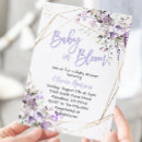 Recherche de lavande florale invitations Bébé en fleurs