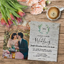 Recherche de en bois rustiques de mariage invitations Monogramme