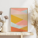 Recherche de motif abstrait coloré posters Géométrique