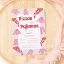 Recherche de pizza mignonne invitations Aquarelle