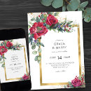 Recherche de rose rouge mariage invitations Romantique