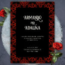 Recherche de rouges et noires de mariage invitations Calligraphie