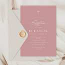 Recherche de moderne fille baptême invitations Simple