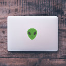 Recherche de alien vert autocollants Ufo
