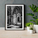 Recherche de cloître posters Noir et blanc