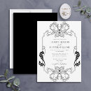 Recherche de black and white floral invitations Elegant