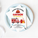 Recherche de pompier anniversaire invitations Boy