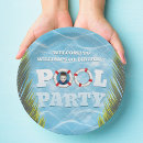 Recherche de tropical paper assiettes Fête de la piscine