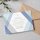 Recherche de mitzvah de batte invitations Bleu