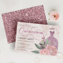Recherche de couronne rose invitations Miss quince mexicaine