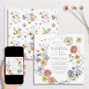 Recherche de carrées baptême invitations Floral