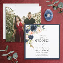 Recherche de rose rose bleu marine invitations Élégant