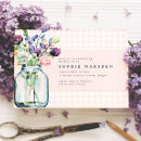 Recherche de mason jar invitations En vichy