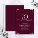 Recherche de de 70 ans invitations Feuille d'or