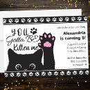 Recherche de empreinte de patte de chat invitations Pour enfants