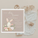 Recherche de rabbit baby shower invitations Floral flowers